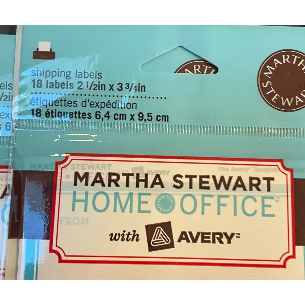 Martha Stewart Avery Blue Shipping Labels 72461 Lot 8 Packs 144 Total Labels